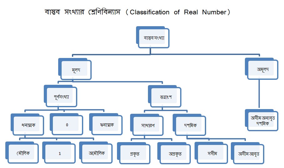 বাস্তব সংখ্যার প্রকারভেদ/শ্রেণিবিন্যাস