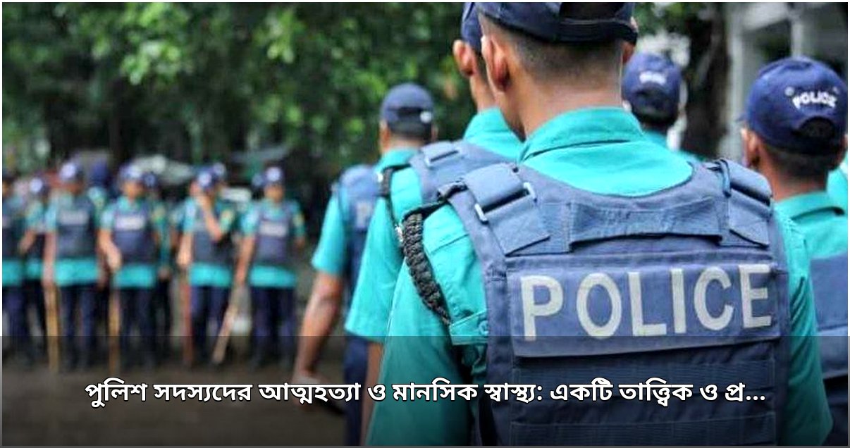 পুলিশ সদস্যদের আত্মহত্যা ও মানসিক স্বাস্থ্য: একটি তাত্ত্বিক ও প্রাতিষ্ঠানিক বিশ্লেষণ - Jugantor পুলিশ সদস্যদের আত্মহত্যা ও মানসিক স্বাস্থ্য: একটি তাত্ত্বিক ও প্রাতিষ্ঠানিক বিশ্লেষণ - Jugantor