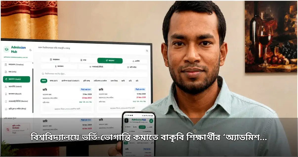 শিক্ষার্থীদের ভর্তি ভোগান্তি কমাতে বাকৃবি শিক্ষার্থীর 'অ্যাডমিশন হাব' তৈরি