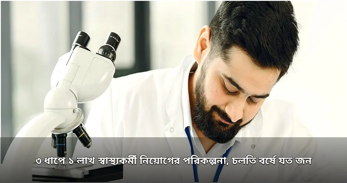 স্বাস্থ্য খাতে তিন ধাপে এক লাখ কর্মী নিয়োগের পরিকল্পনা, চলতি অর্থবর্ষে ৪৫ হাজার ৭০০ জন