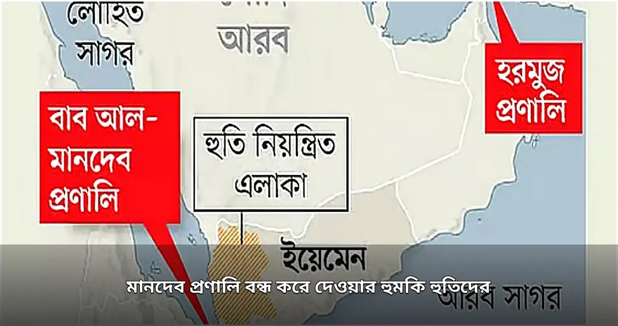 বাব আল-মানদেব প্রণালি বন্ধের হুমকি হুতিদের, জ্বালানি রপ্তানি হুমকির মুখে