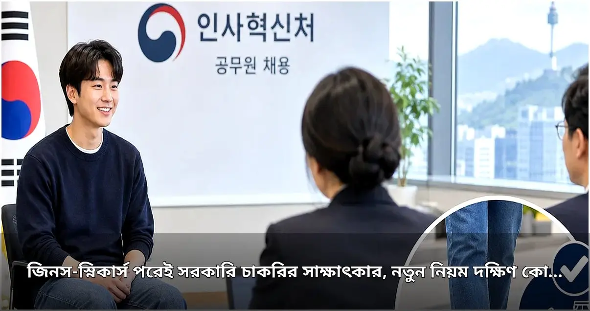 দক্ষিণ কোরিয়ায় সরকারি চাকরির সাক্ষাৎকারে জিনস ও স্নিকার্স অনুমোদিত