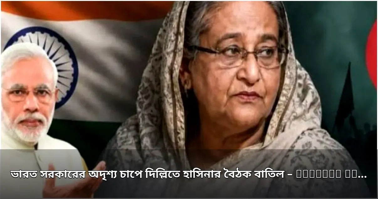 দিল্লিতে শেখ হাসিনার পূর্বনির্ধারিত বৈঠক বাতিল