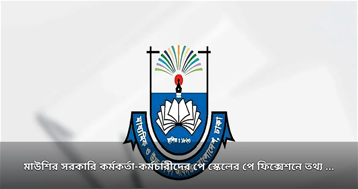 মাউশির পে ফিক্সেশন: সরকারি কর্মকর্তা-কর্মচারীদের তথ্য আহ্বান