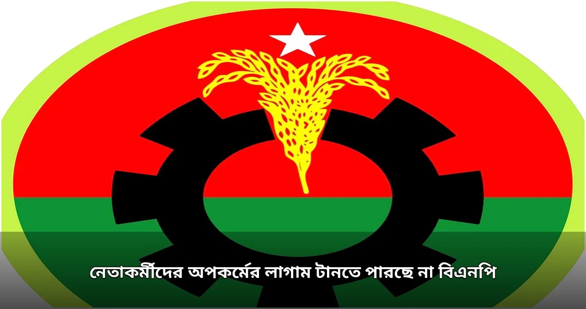 বিএনপির নেতাকর্মীদের অপকর্মের লাগাম টানতে ব্যর্থ দল